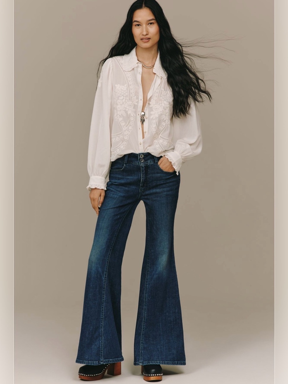 Pilcro Brigette high rise bell bottom jeans